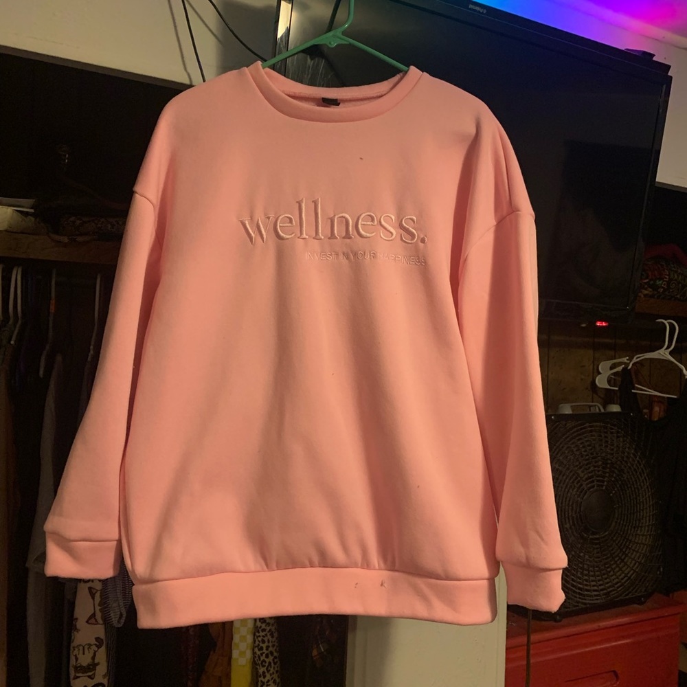 Baby Pink Slogan Sweater